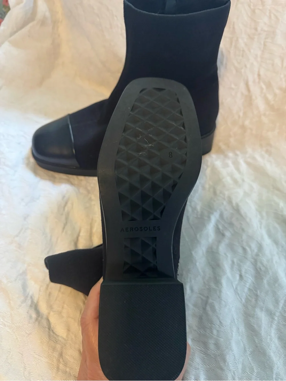 Black Cap-Toe Ankle Boots - Women